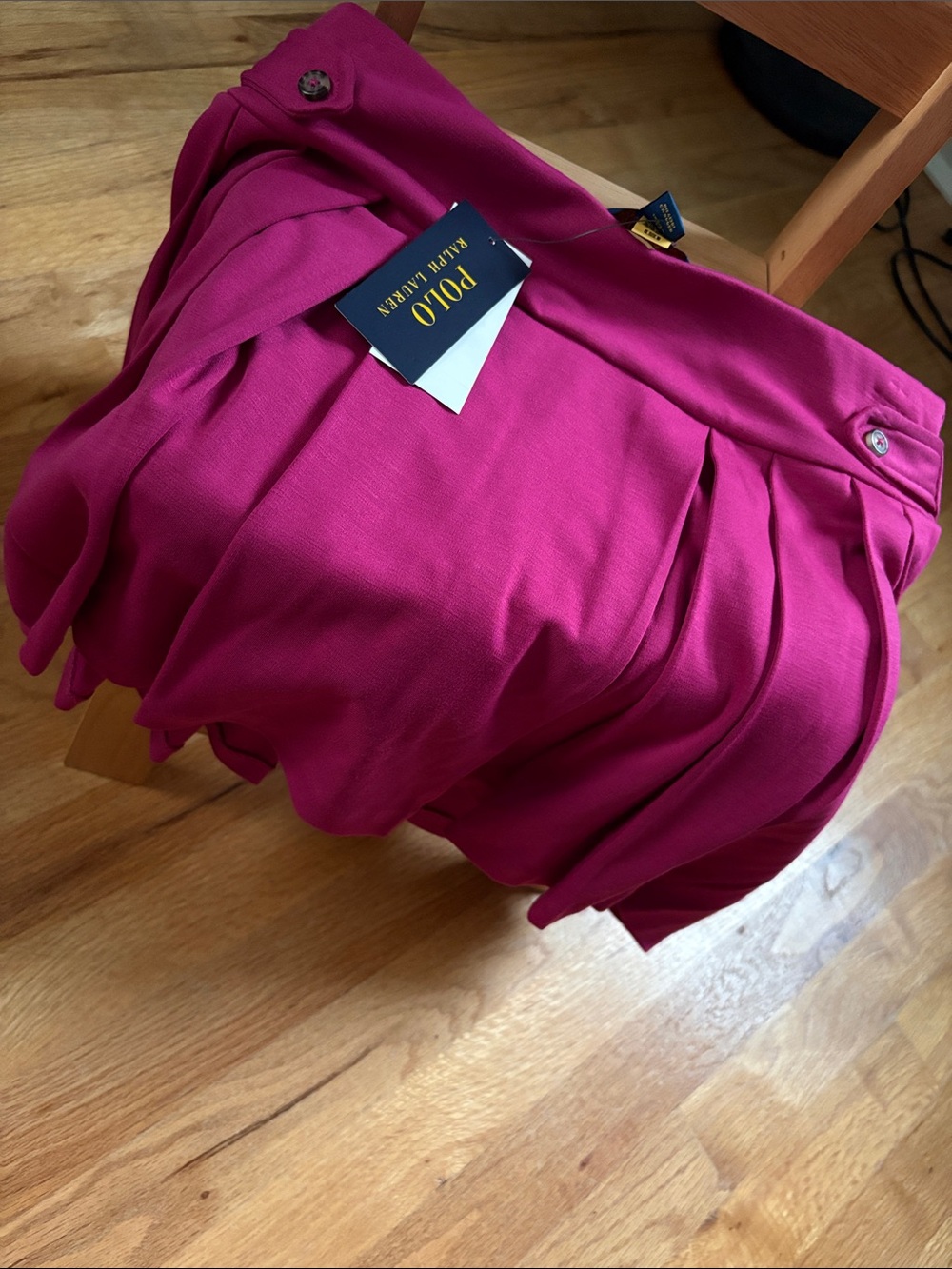 Polo by Ralph Lauren Fuchsia Pleated Skater Skirt
